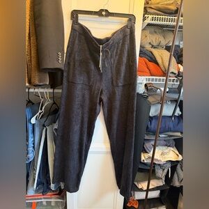 NWT Barefoot Dreams CozyChic Lite Patch Pocket pant black size XL